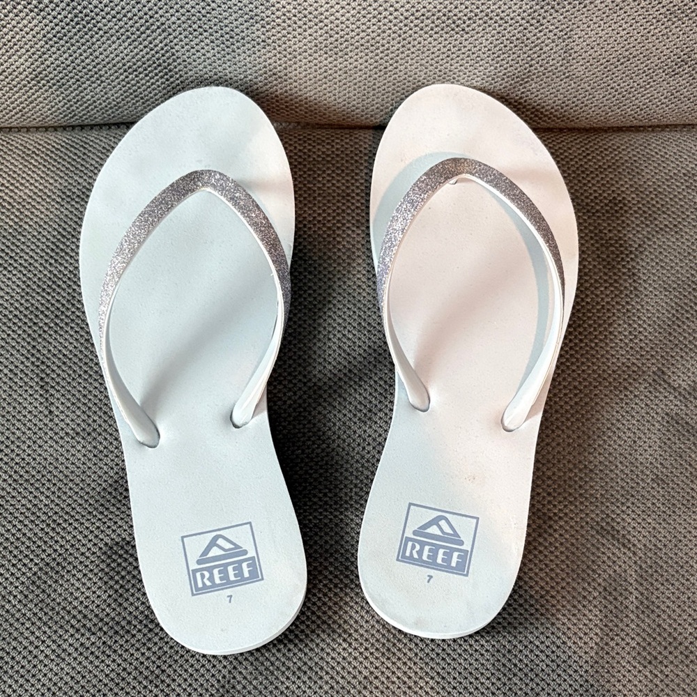 Reef Women's Glittery Blue/Silver Sandals